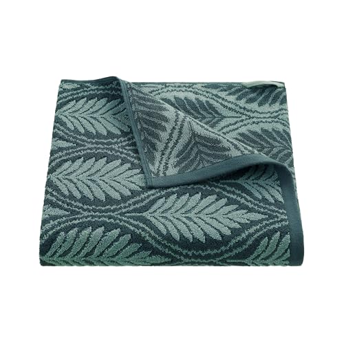 "Martex Restore Fern Ogee Bath Towel – Soft, Absorbent, Moisture-Wicking and Quick to Dry – Lightweight for Everyday Use – Comfortable Feel with Convenient Loop for Hanging – 30"" x 56"" – Jade"