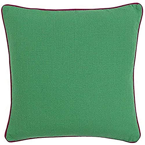Riva Paoletti Bamboo Feather Filled Cushion, Emerald/Fuchsia, 45 x 45cm