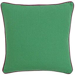 Paoletti Riva Home Bamboo Feather Filled Cushion, Viscose, Emerald/Fuchsia