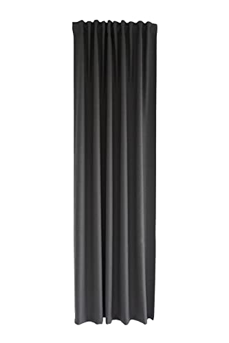 Recycled Graphite Curtain, Opaque, Modern, Plain, Bedroom, Living Room, Children's Room, 140 x 245 cm