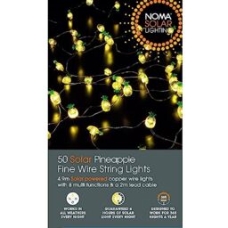 NOMA Solar Fine Wire Lights, 50 Warm White Pineapple LEDs (Pack of 1)