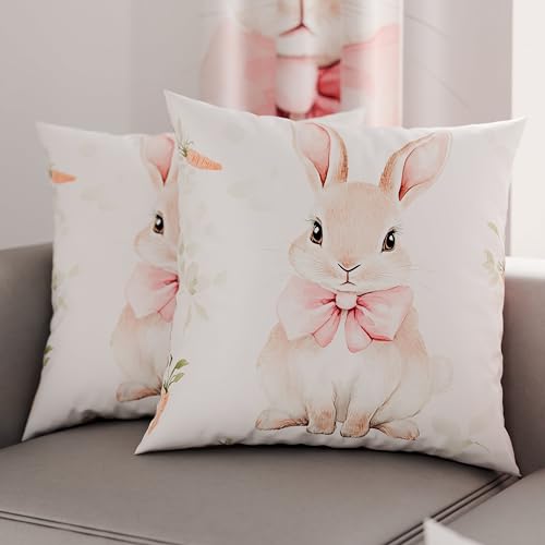 PETTI Artigiani Italiani - Set of 2 Easter Cushion Covers 40x60 cm in Microfibre, Easter Decorative Cushions for Bedroom, Sofa and Living Room, 2 Decorative Pillow Covers, 100% Made in Italy