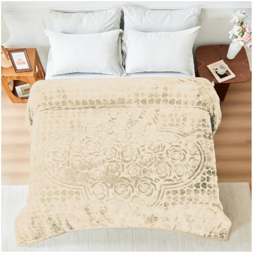GC GAVENO CAVAILIA Blossom Heavy Blanket 2 Ply Sherpa Fleece Bed Throw 4kg