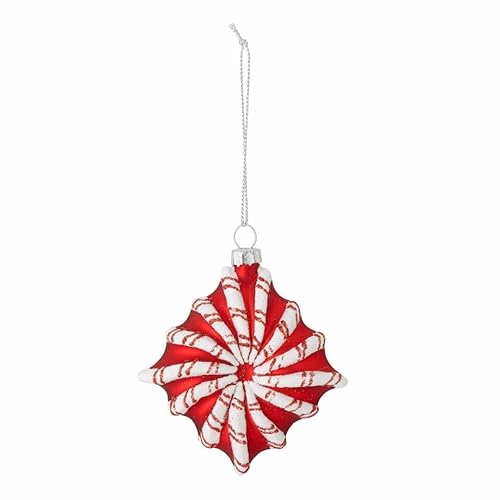 Bloomingville Candy Ornament Glass Christmas Bauble Diameter 9cm Red