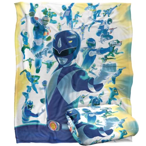 Power Rangers All Blue Rangers Silky Touch Super Soft Throw Blanket 152 X 127 Cm