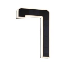 Paulmann 79848 LED Solar House Number 7 IP44 Warm White Replaceable Battery incl. 1x0.2 watt Solar luminaire Black Solar lamp Plastic 3000 K