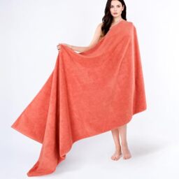 "Cotton Paradise Luxury Hotel & Spa Quality, Absorbent & Soft Decorative Kitchen & Bathroom Turkish Towels (40"" x 80"" Bath Sheet, Coral)"