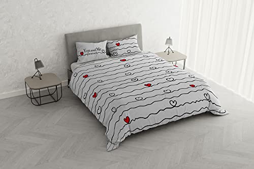 Shine Duvet Cover Set with Digital Print, Made in Italy, Double, 02