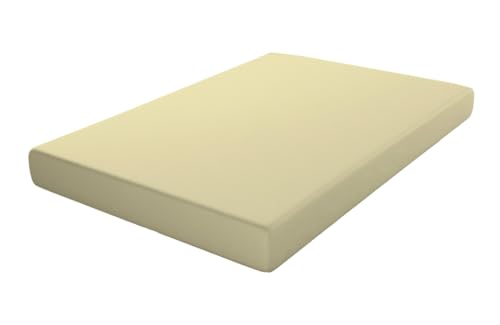 ECOMMERC3 Fitted Sheet Bed 105 cotton-polyester - Yellow - 50% cotton, 50% polyester - elasticated edge - machine washable - wrinkle resistant - Spanish quality