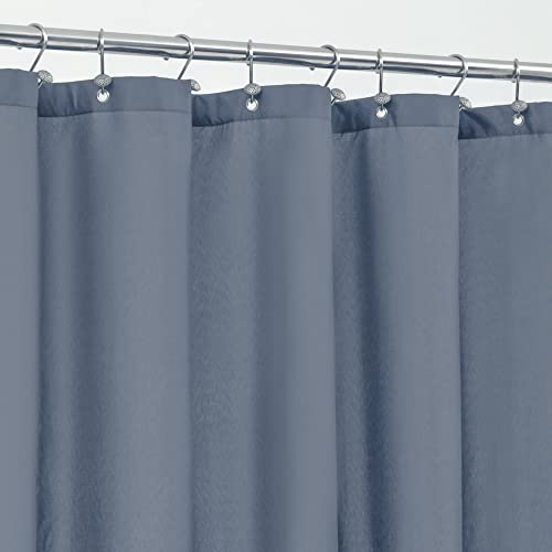 ALYVIA SPRING Blue Fabric Bathroom Curtains, Shower Curtain Liner Waterproof - Soft & Light-Weight Cloth Liner with 3 Magnets, Hotel Quality & Machine Washable - Standard Size 72x72, Stone Blue