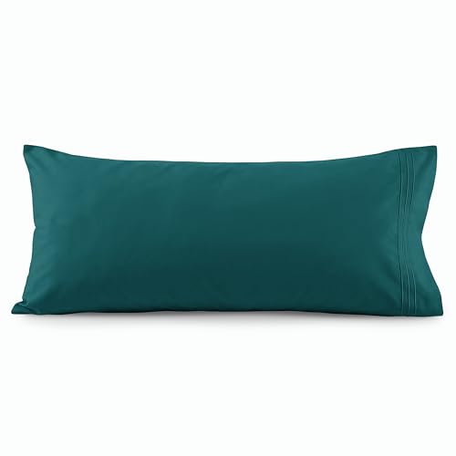 Elegant Comfort Luxury Ultra-Soft 1-Piece Pillowcase Set - 1500 Premium Hotel Quality Microfiber Double Brushed - Wrinkle Resistant, Body Pillowcase Size, Marine Teal