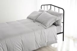 Catherine Lansfield Fantasy Sateen Ice Grey Bed Sheet Set 180-260 x 280 cm + 2 Pillows 50 x 110 cm