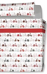 Carla Rubini Vertigo Sheet Set, Polyester, Red, 38.0 x 28.0 x 3 cm, Pack of 3