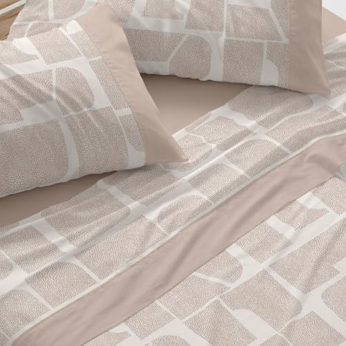 Burrito Blanco Sheet Set, Cotton, Orange (Clay), Ancho de 90