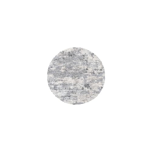 Safavieh Shag Rug for Living Room, Dining Room, Bedroom, Berber Shag Collection, High Pile, in Ivory, 91 X 91 cm