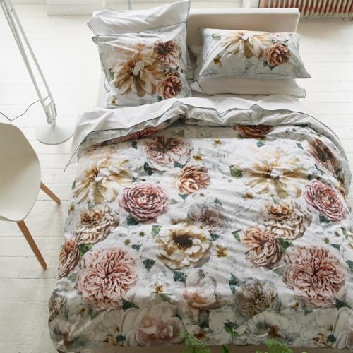 Printed Cotton Percale Duvet Cover, Pahari Tuberose, 260 x 240 cm, Designers Guild
