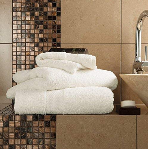 Gaveno Cavailia Egyptian Cotton Thick Absorbent 700 GSM Miami Hand Towel [ Pack of 4-Cream (50x85 cm)