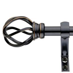Decopolitan Curtain Rod, Antique Bronze, 28 to 48 Inches