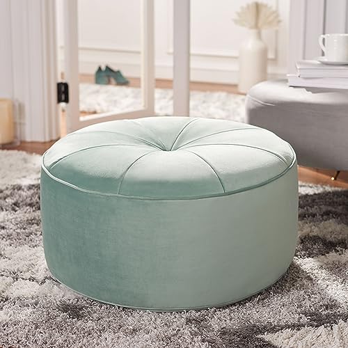SAFAVIEH Velvet Round Ottoman