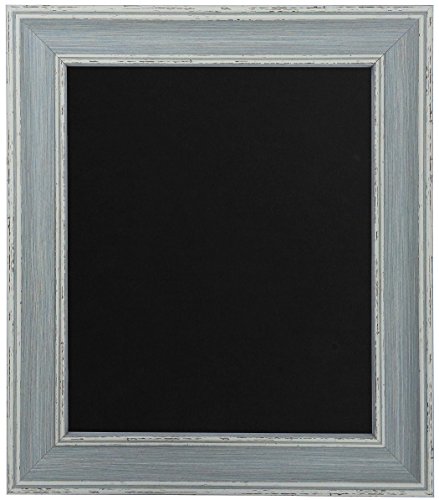 Scandi Distressed Blue Picture Photo Frame with Black Backing Board 18 x 12 inch