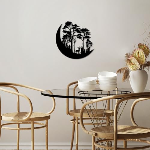 Stylish Black Decorative Metal Wall Accessory, 50 x 50 cm, 100% Metal (1.5 mm Thick), Easy Wall Mounting, Perfect for Modern Home Decor