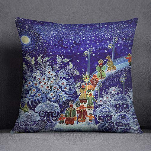 Bonamaison Decorative Cushion Cover, Cotton Polyester, Multicolor, 45X45