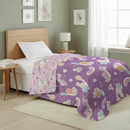 Northwest Peppa Pig Fairgrounds Quilted Throw Blanket ??? Official Soft Fleece Blanket for Kids Featuring Peppa Pig - Lightweight Bedding for Bed, Couch, or Sleepovers - 60 x 80 Inches