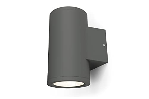 4lite Outdoor Up Down Wall Light (Graphite) 230lm IP54 Rated LED Integrated Cool White Exterior Wall Lamp - 4L2/2301-4Yr Guarantee