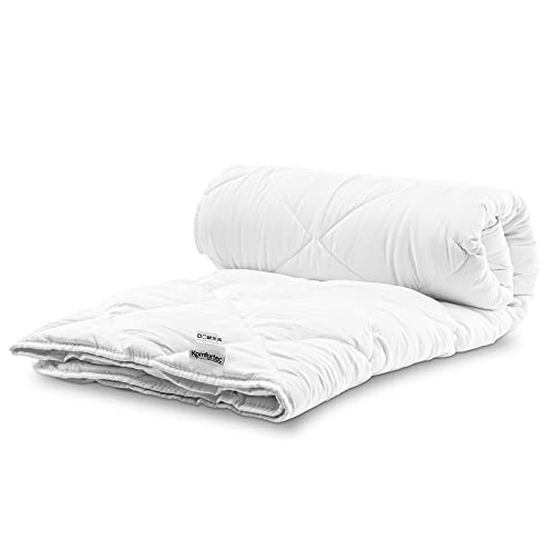 Komfortec Summer Duvet, 135 x 200 cm, 170 gsm, Thin and Lightweight Duvet for Summer, Anti-Allergic Blanket, White