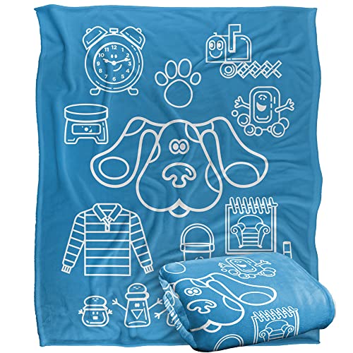 Blues Clues Blue'S Clues Icon Collage Silky Touch Super Soft Throw Blanket 152 X 127 Cm