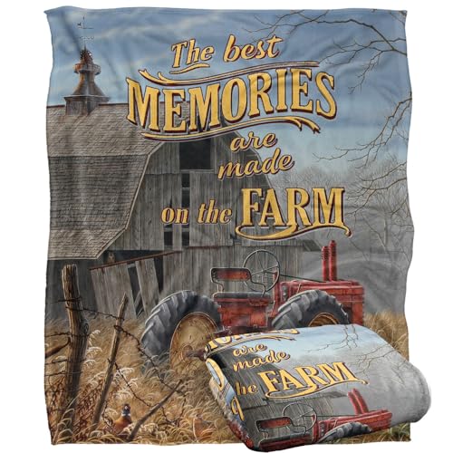 Jq Licensing - Lz-Jp On The Farm Tractor Silky Touch Super Soft Throw Blanket 152 X 127 Cm