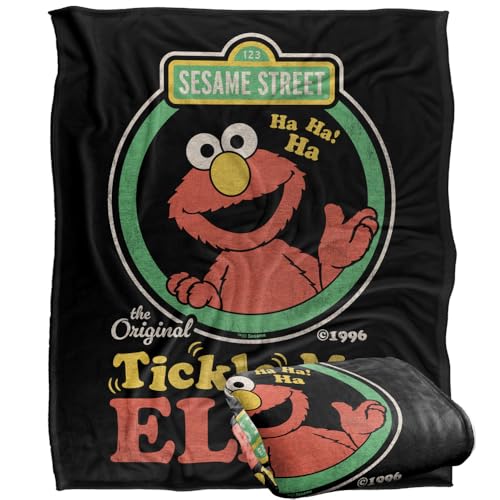 Sesame Street Tickle Me Elmo Original Silky Touch Super Soft Throw Blanket 152 X 127 Cm