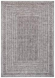 NORTHRUGS Limonero Outdoor Rug 160 x 230 cm - Flat Weave Sisal Look Scandi Design Weatherproof for Balcony Patio Conservatory Kitchen Bath Mat Living Room Rug Waterproof in Light Grey, Polypropylene