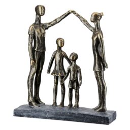 Casablanca Sculpture Protective Hands, Resin, Bronze, Antique Finish, 30 x 26 x 9 cm