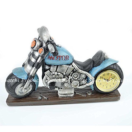 Handmade Motercycle Resin Craft Fitted with Clock Home Decore Wedding Centerpieces