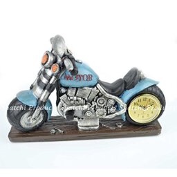 Handmade Motercycle Resin Craft Fitted with Clock Home Decore Wedding Centerpieces