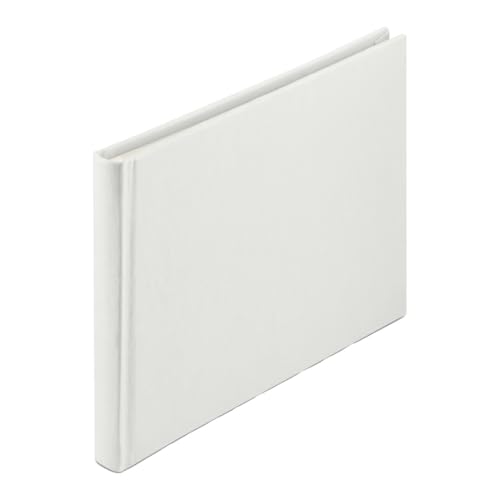 "Hama ""Wrinkled"" Photo Album 24x17 cm (Book Album with 36 White Pages, Bamboo Paper, DIY Crafting, Pasting Photos, Memory-Album) White"
