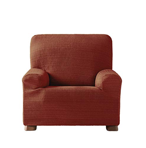 Eysa Aquiles Elastic Sofa Cover 1-Seat, Polyester-Cotton, Orange, 37 x 29 x 5 cm