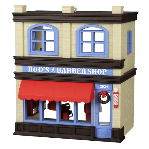 Hallmark Keepsake Christmas Ornament 2024, Nostalgic Houses and Shops Rod's Barbershop 2024