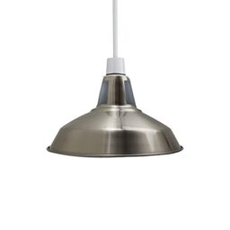 Lamp Shades, 30cm Replacement Light Shade, Modern Lampshades for Ceiling Lights, Table Lamps and Floor Lamps, Easy Fit Pendant Light Shades Ceiling for Living Room,Bedroom, Kitchen (Satin Nikel)