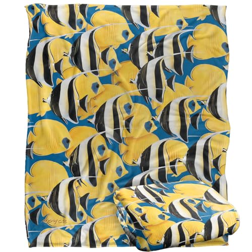 Jq Licensing - Royce Mcclure Tropical Fish Rush Hour Silky Touch Super Soft Throw Blanket 152 X 127 Cm