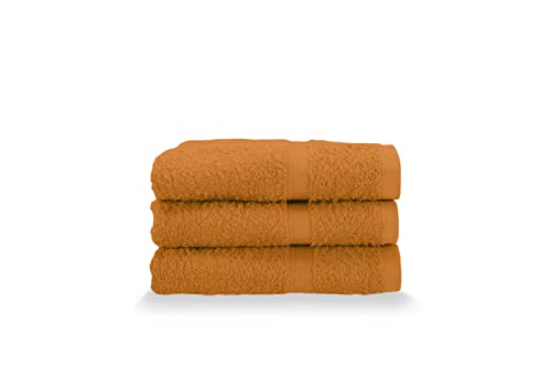 Gabel Guest Towels, Pure Hydrophilic Cotton Sponge, 40 x 60 cm, Burnt, Set of 3