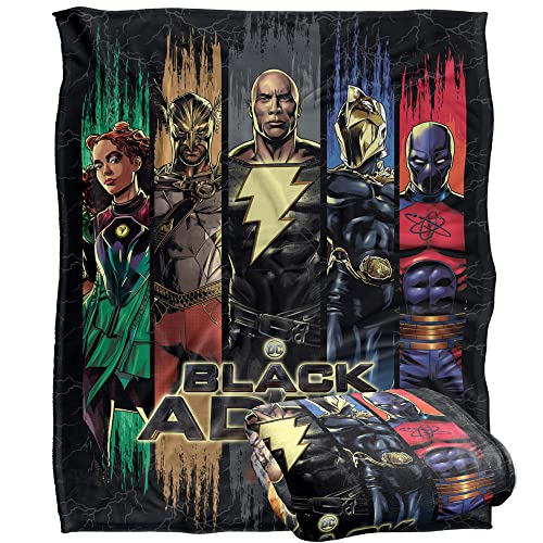 BLACK ADAM Blanket, 152 x 127 cm Players Silky Touch Super Soft Throw Blanket