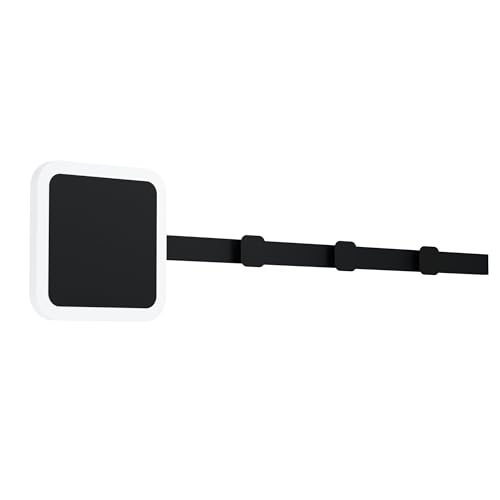 Eglo LED Indoor wall Light Cartignano, wall lamp with Wardrobe Element, Black Metal and White Plastic Hallway Lighting Fixture, Warm White