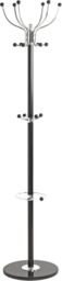 HAKU Coat rack, chrome, black, marble, metal coat rack – Dimensions: H 176 x Ø 38 cm, Style: Modern