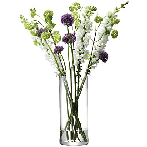 LSA International Column Vase H42 x Ø18cm Clear- 1 Unit - Mouthblown & Handmade Glass - CO23