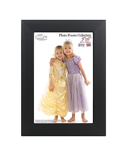 "Inov8 British Made Real Wood Picture/Photo Frame 9x6"" Inch(23x15cm) - Kayla 30mm Black"