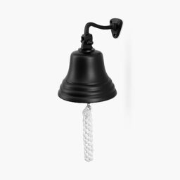 Assorted Collections ACL Bar Accessories for Home Pub Hand Bell – Wall Mounted Bar Bell Nautical Decorations – Unique Black Bell with Crisp Loud Sounds Ideal for Christmas, Reception, Pubs (4 Inch)