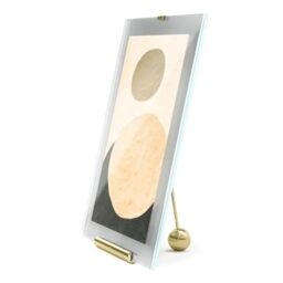 Umbra Flute 8x10 Inch Picture Frame, Brass – Modern Minimalist Desk Frame for Photos