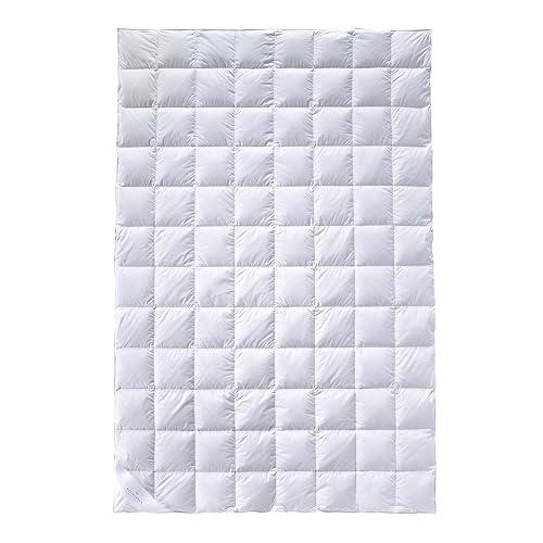 Billerbeck Bali Superlight Down Duvet, Cotton, Filling: 90% Down, 10% Feathers, Cooling Summer Duvet, 135 x 200 cm